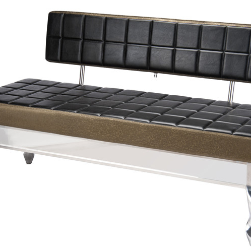 density sponge pu leather barber reception waiting chair salon