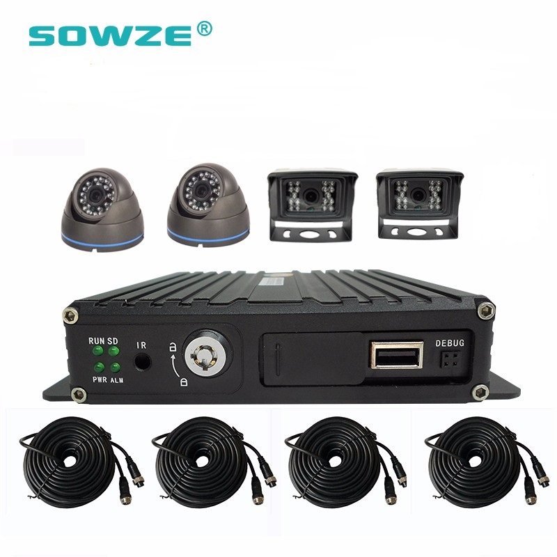 Такси Автобус Наблюдения 4CH 4 Г GPS GPRS Рекордер MDVR Автомобильный ВИДЕОРЕГИСТРАТОР Комплект