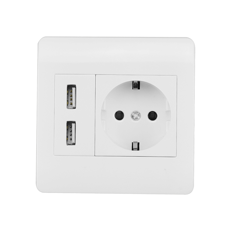 Европейская вилка, 2 клавиши, 2 Usb, электрическая USB настенная розетка для евро