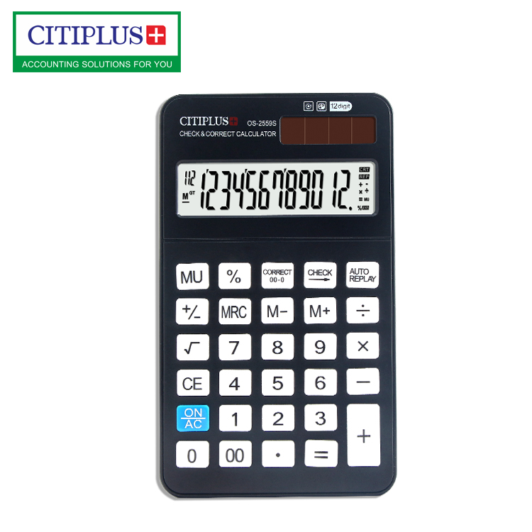 CITIPLUS Small Promotional 12 Digit Digital Check Calculator Electronic Wholesale