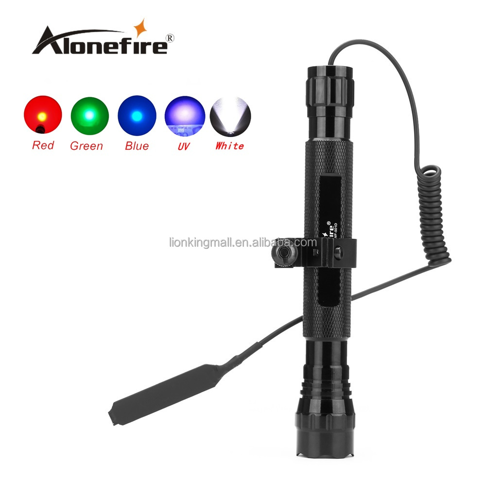 Фонарик для пистолета AloneFire 501D, яркий светодиодный фонарик, фонарик, Тактический фонарик, лампа + крепление для пистолета + дистанционный выключатель давления