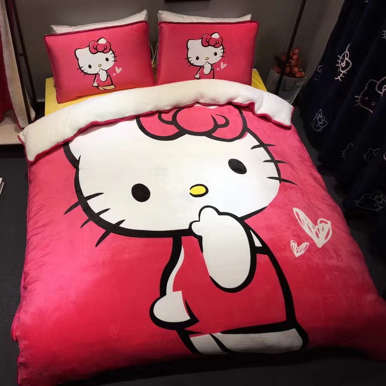 Австралия Горячие Продать Прекрасный Hello Kitty печати шерпа детское одеяло