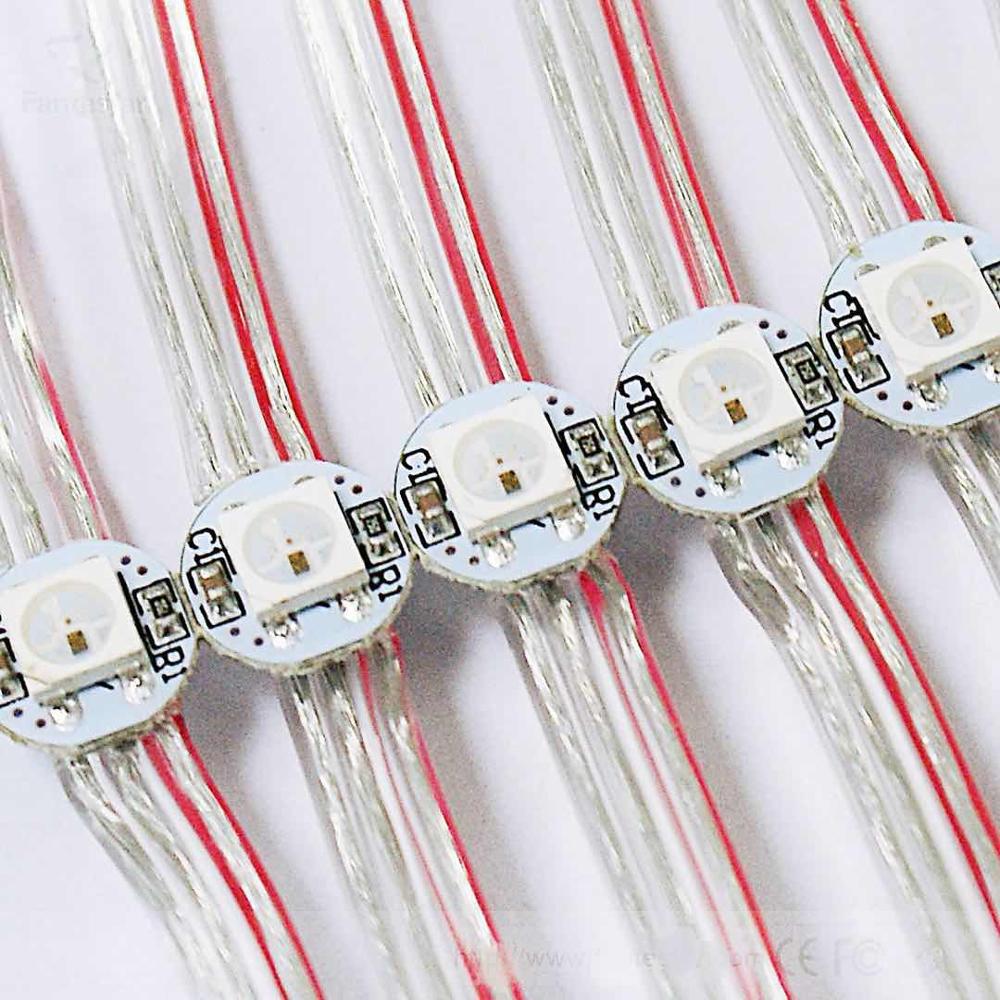 Ws2811 IC внутри цифровой rgb светодиодный пиксель модуль адресуемых светодиодные строки 5 в rgb полосы moulde