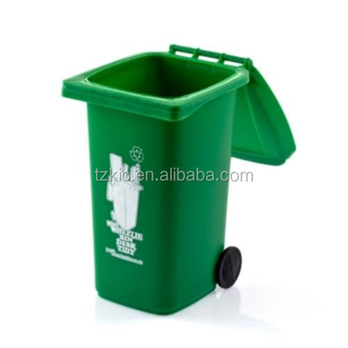 Plastic Mini Wheelie Bin Stationery Holder