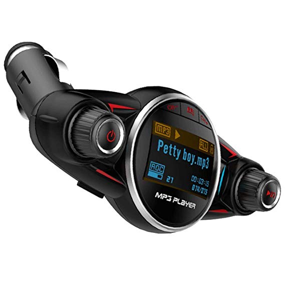 Автомобильный MP3-плеер, карта FM, большой экран, цифровой дисплей, двойное зарядное устройство USB, автомобильный комплект передачи BT