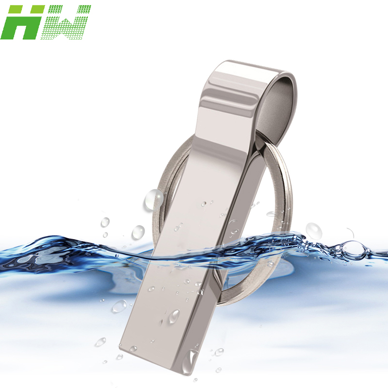 Металлический флэш-накопитель USB 32 ГБ для компьютера флешки 16 Гб usb интерфейсом USB металлическая цепочка для ключей флэш-накопитель 8 ГБ высокоскоростной из водонепроницаемого материала
