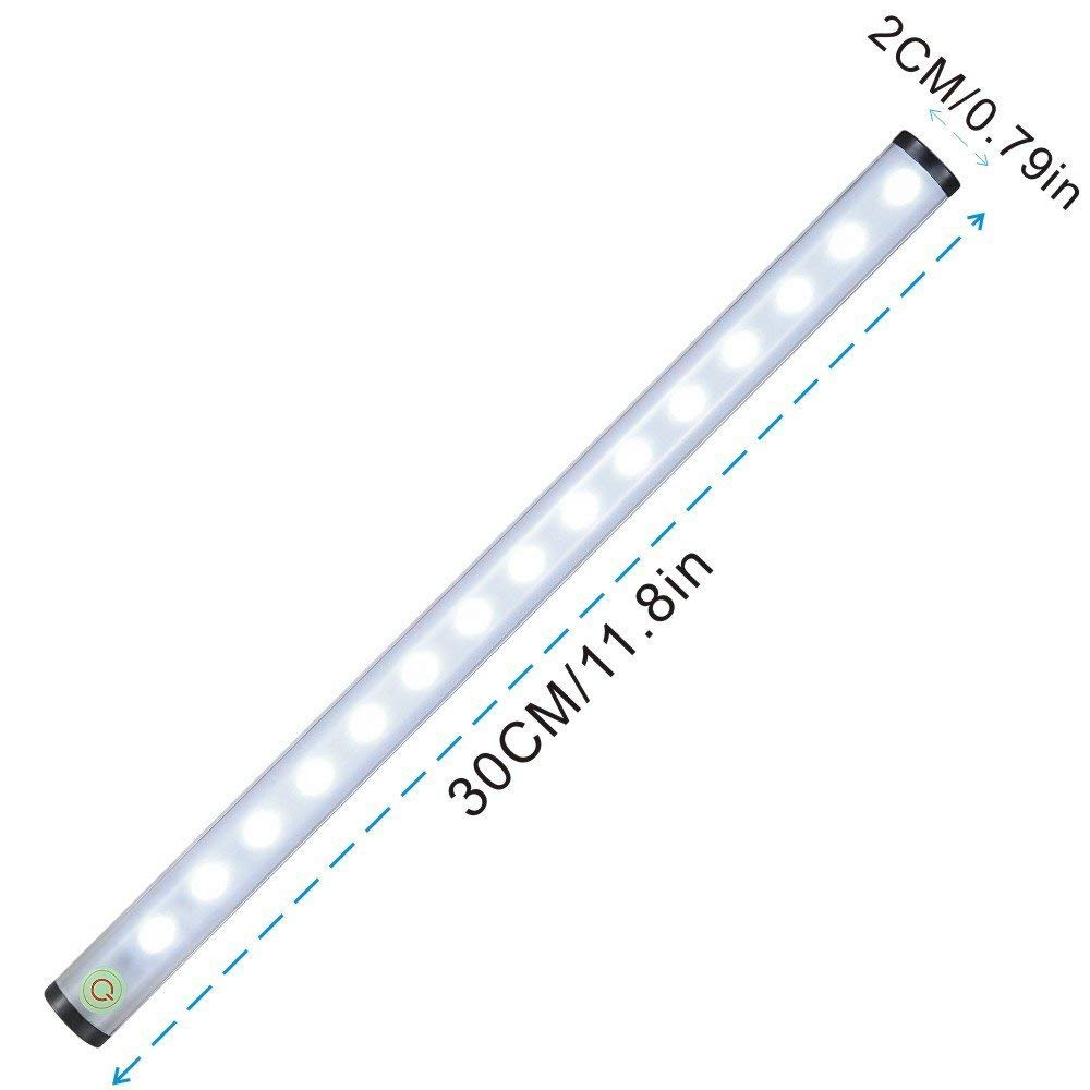 Шкаф сенсорный свет, светодио дный 15 LED перезаряжаемые беспроводной коснитесь свет затемнения Push Light Stick на любом месте, как под кабинет свет, лестницы L