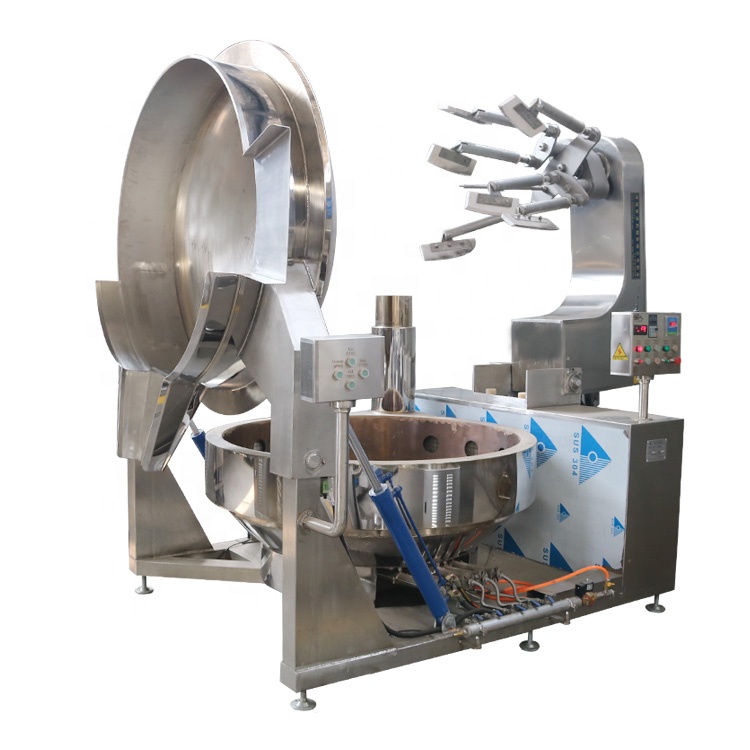 Full automatic big capacity machine cooking mixer gas with planetary mixer
