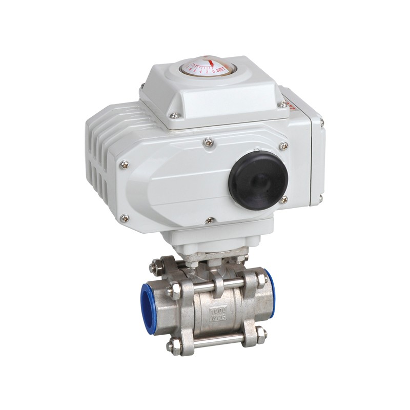 PTFE нержавеющая сталь DC24V резьба 3 шт Электрический шаровой клапан