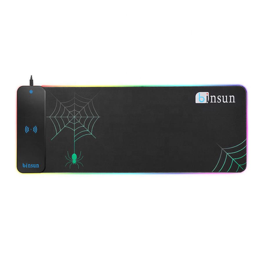 Игровой коврик Rgb для клавиатуры и мыши с большим геймпадом и беспроводным зарядным устройством