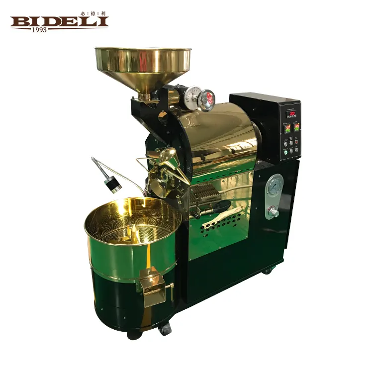 Coffee Roaster Bideli Double Layer Stainless Steel Drum Coffee Roasters/coffee Beans Roaster 1kg 2kg 3kg