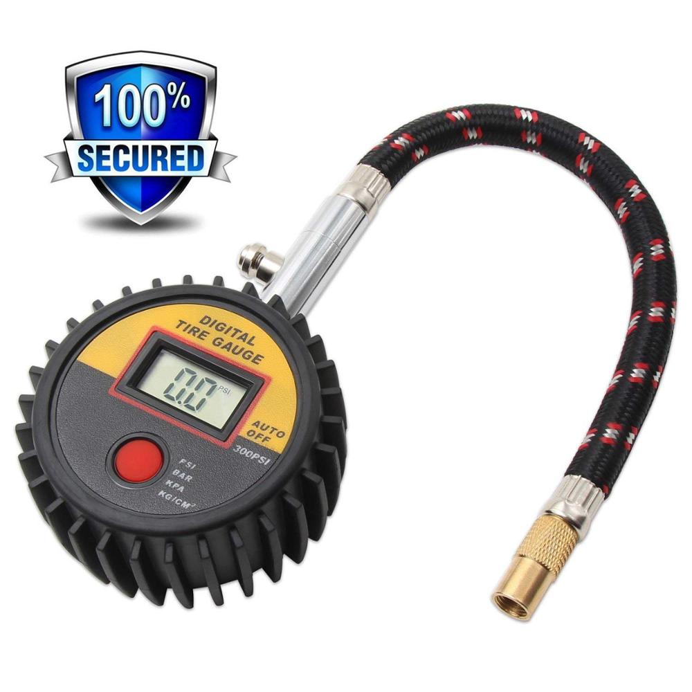 150psi цифровой автомобильный манометр для колес с клапаном с шлангом