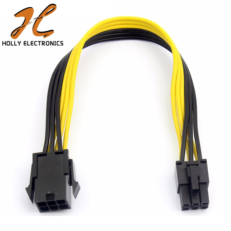 6 Pin pcie кабель pcie 6pin Мужской к женскому Удлинитель силовой кабель 18AWG PCI-E 6-pin удлинитель питания для видеокарта