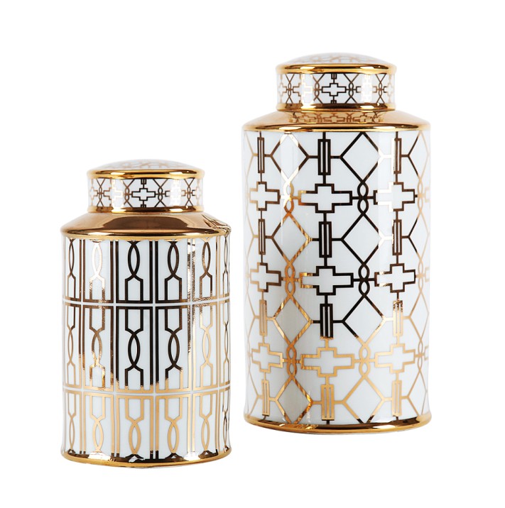 Modern wholesale ceramic decorative jars interior wall ceramic jar home decoration