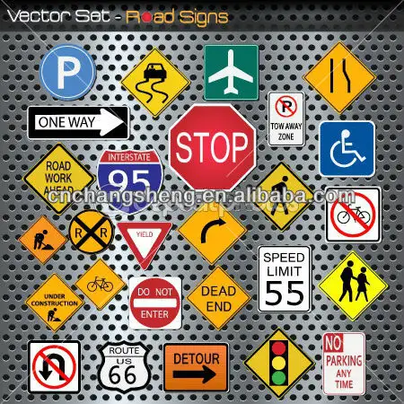 Aluminum Reflective Custom Warning Road Safety Traffic Sign