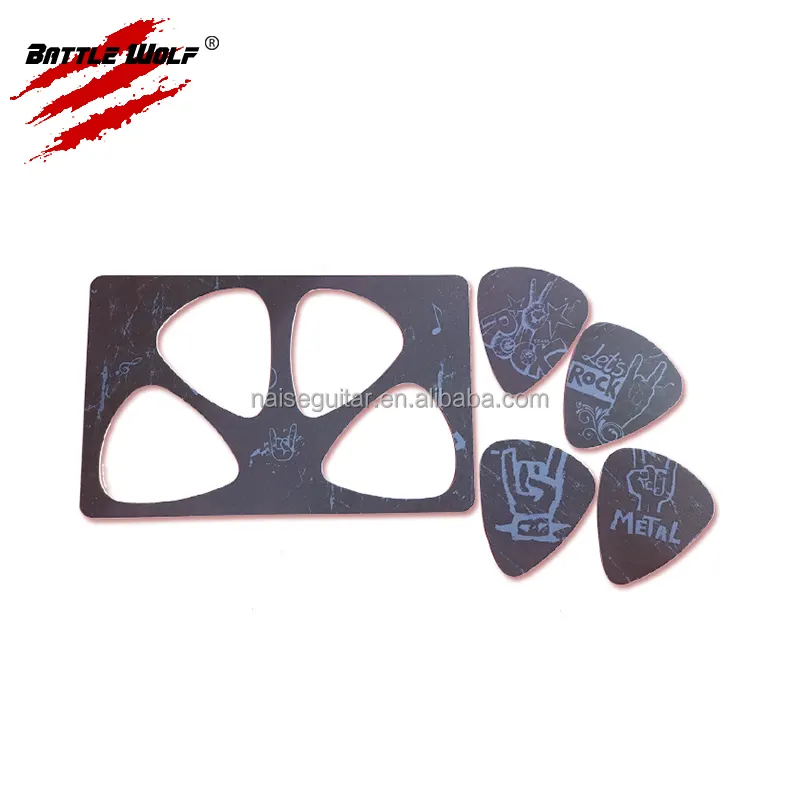 0.71mm OEMDesign Image PVC Material Custom Guitar Pick Card