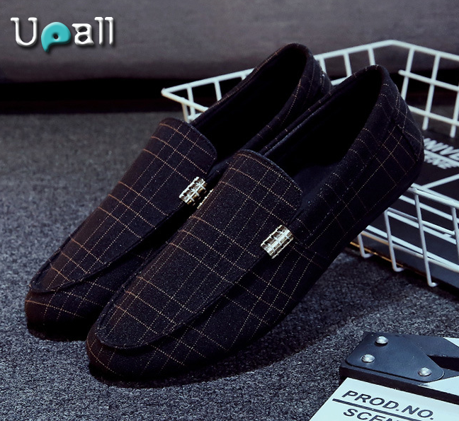 UP-0521J Upall hot sale low price young men canvas flat shoes wholesale flattie shoes