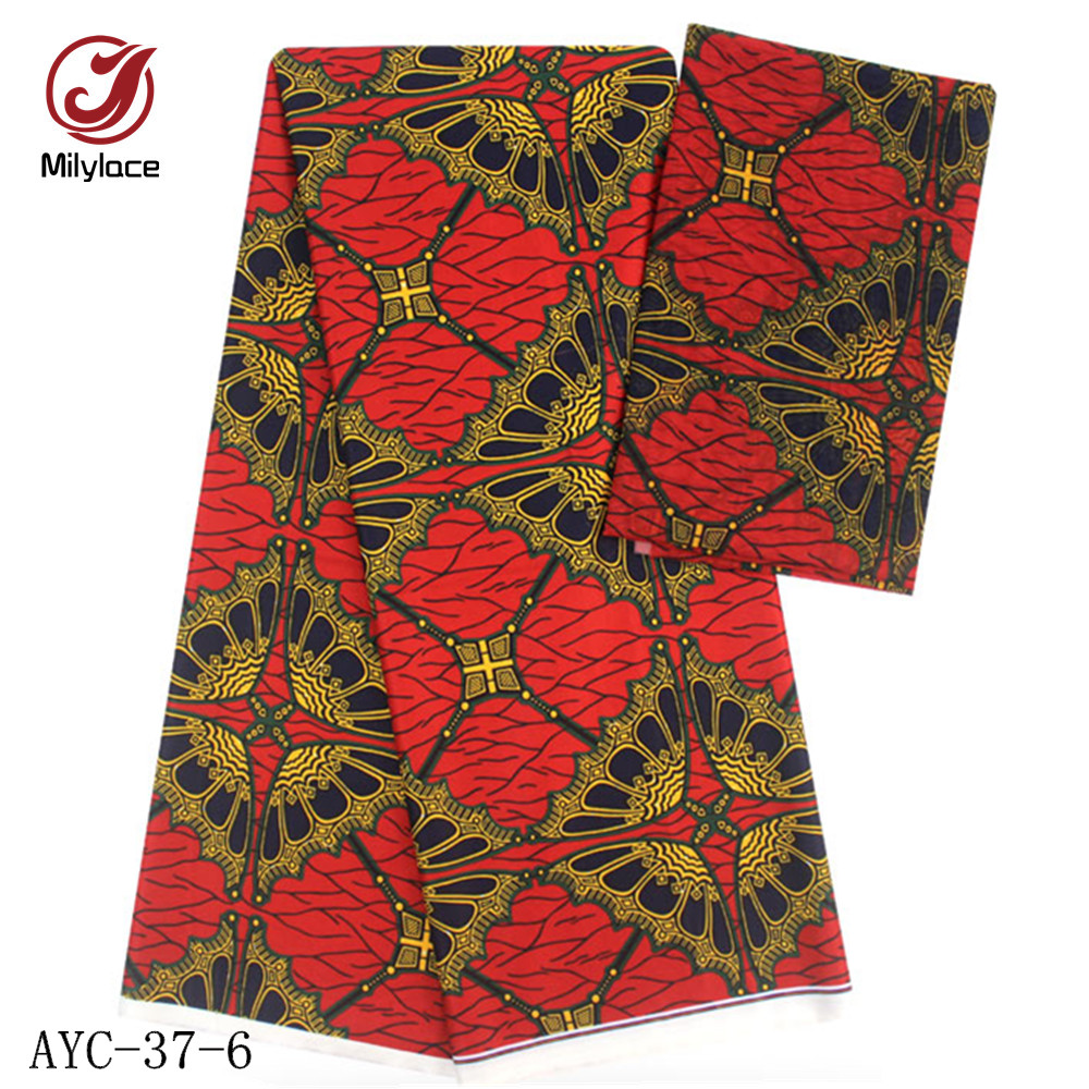 4 yards wax print modal fabric with chiffon lace fabric