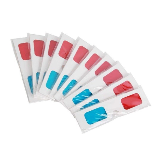 Red Cyan Blue Paper Card 3D 3-D Anaglyph 3D Glasses