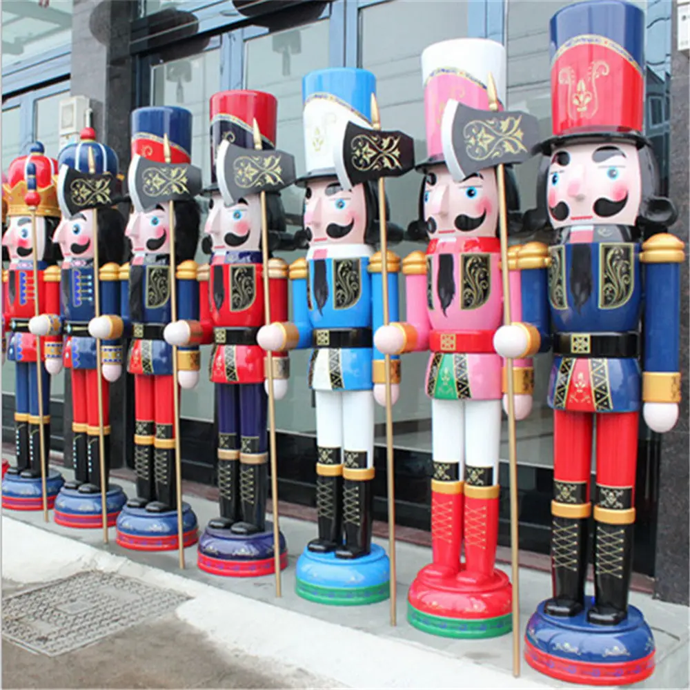Wholesale 2018 most popular christmas ornaments colorful wooden nutcracker dolls
