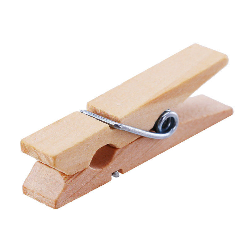 Diy Mini Natural Clothespins Wood Clamp Clips Wooden Clothes Peg Hanger With Clip