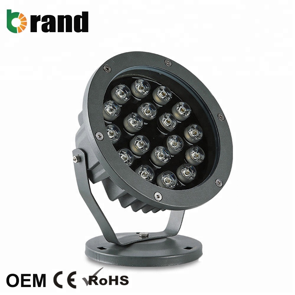 DMX512 управление RGB изменяющийся круглый светодиодный уличный прожектор 36 Вт