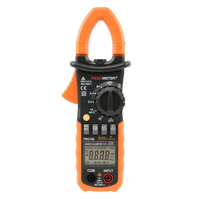 Цифровой мультиметр Peakmeter PM2108 MS2108, Вольтметр постоянного тока с зажимом true rms