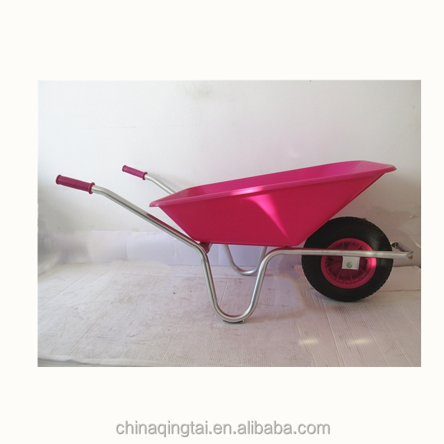 High quality pink plastic wheelbarrow with specifications standard