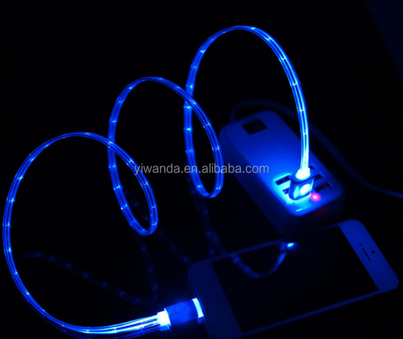 Цветной плоский светодиодный USB-кабель 3,0, микро-USB-кабель со смайликом, заводская цена