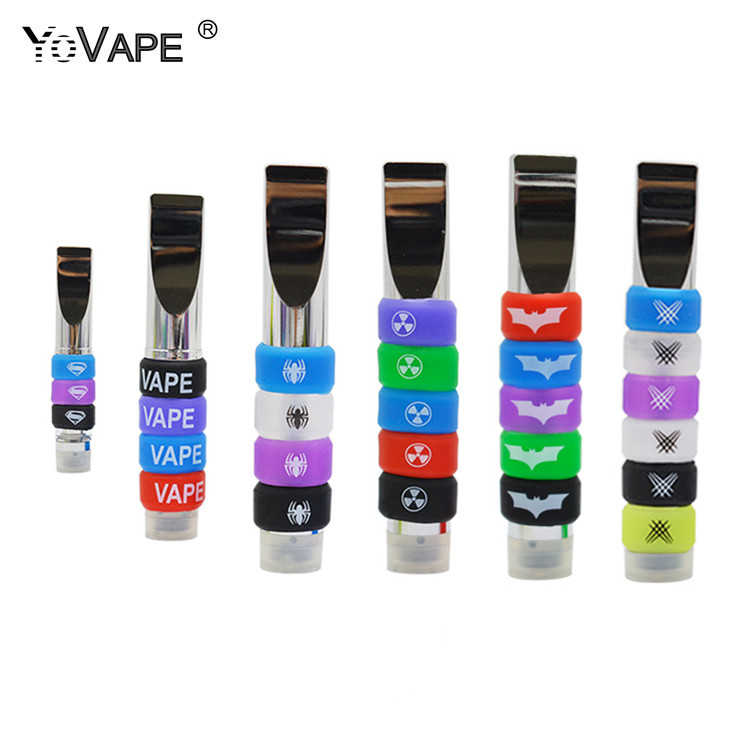 OEM/ODM логотип ecig резиновые силиконовые кольца против скольжения КБР Vape группа для электронной сигареты КБР картридж Малый vape ручка батарея