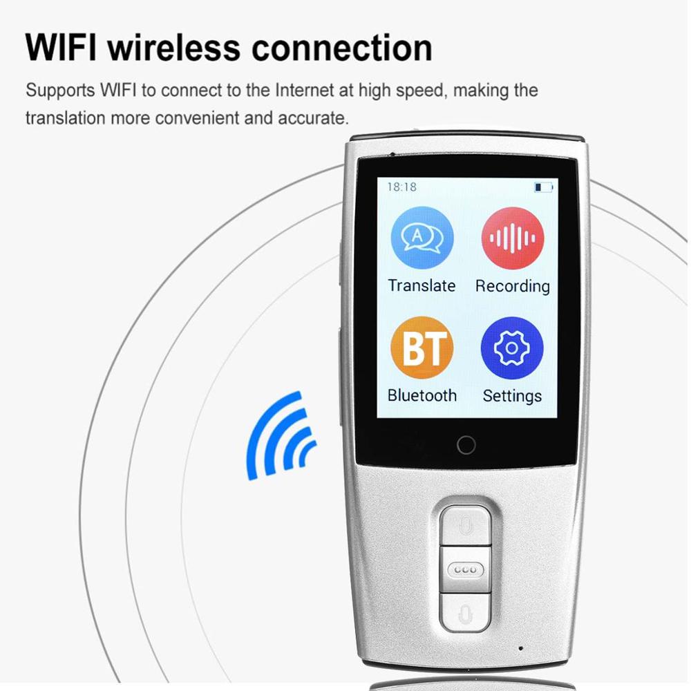 Портативный Умный переводчик голоса, двусторонний, в реальном времени, Wi-Fi, 43 языка, мгновенный переводчик, перевод для обучения встреч, бизнеса