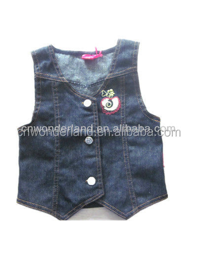 alibaba china clothing baby kids black denim vest