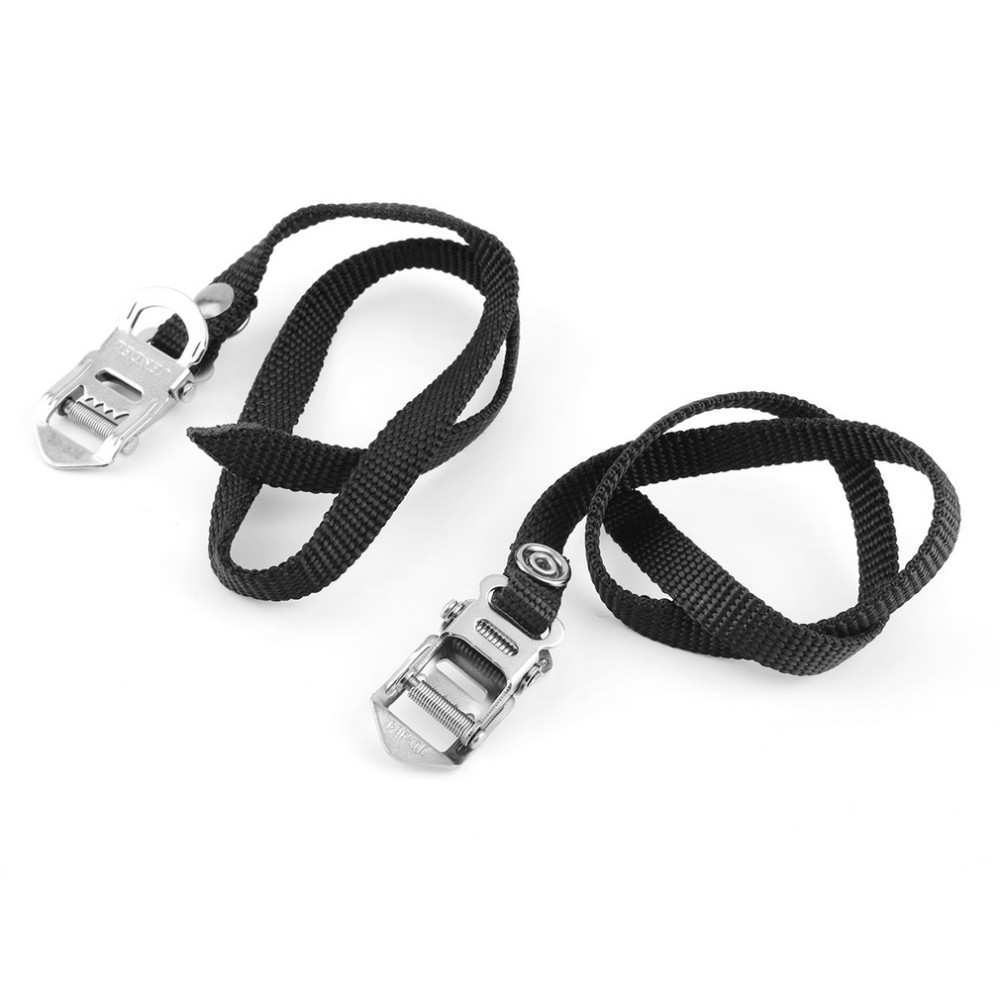 1 Pair MTB BMX Bike Cycling Pedal Nylon Straps Clips Replacement Black Pedal Toe straps
