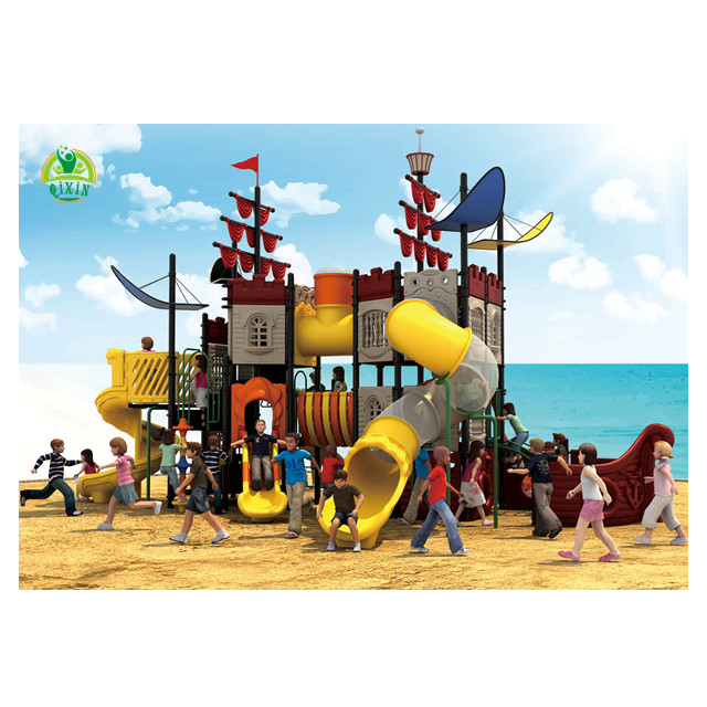 Huge outdoor pirate ship toy pirate ship playground equipment QX-18038A