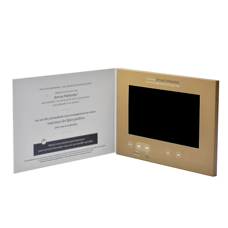 2.4/2.8/4.3/5''/7"/10.1''Video Brochure/ Video Booklet invitation lcd video greeting card for advertisement, gift, education