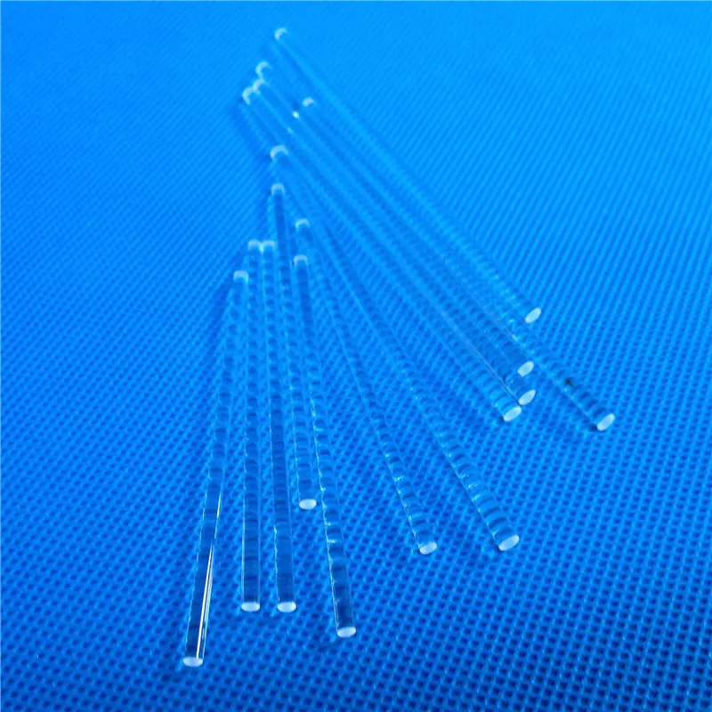 HM High Purity Quartz Clear Optical Glass Rod Fused Silica Quartz Rod