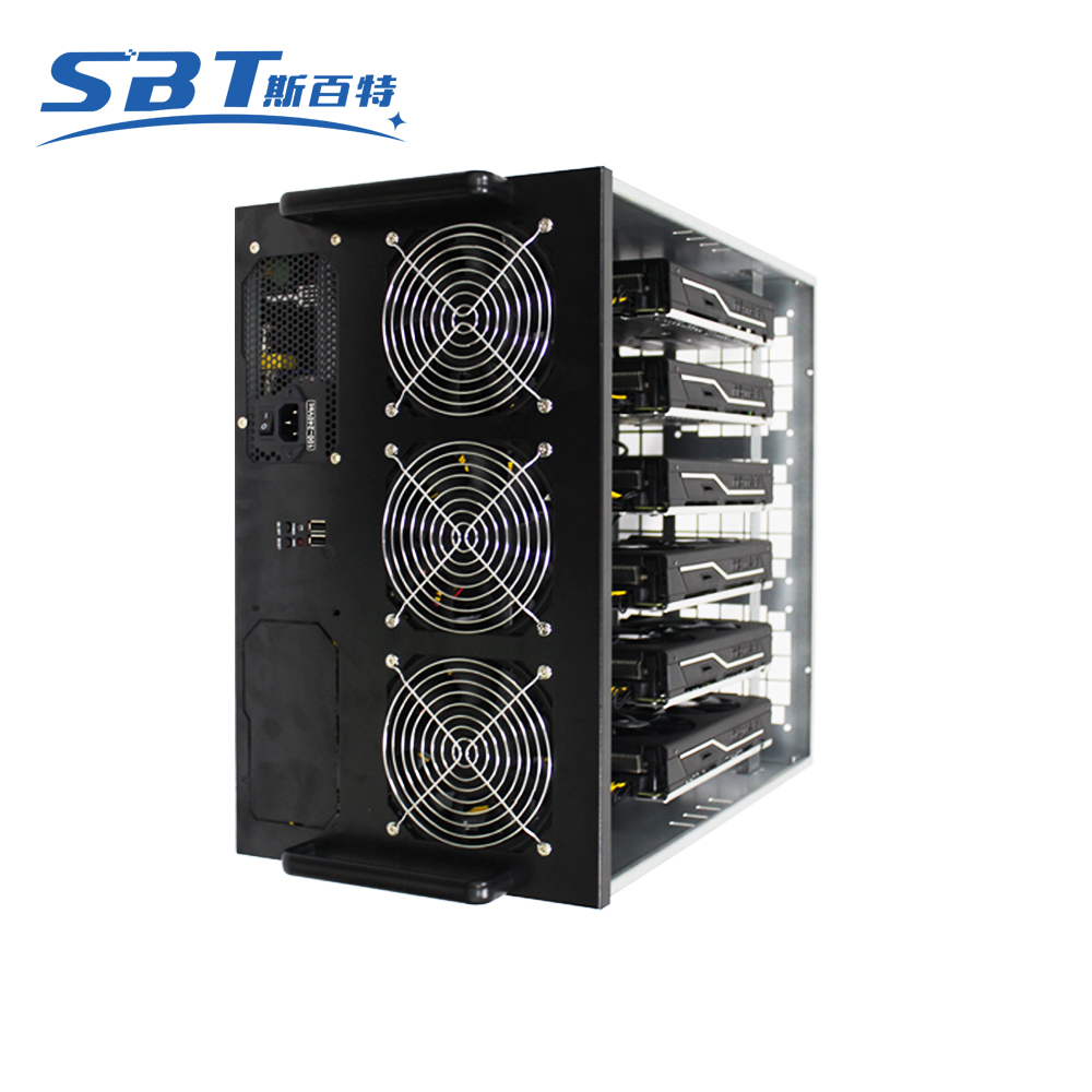 Wholesale 6W Bitcoin Miner Case 6GPU 8GPU Computer Ethereum frame Mining Rig Case without the video cards