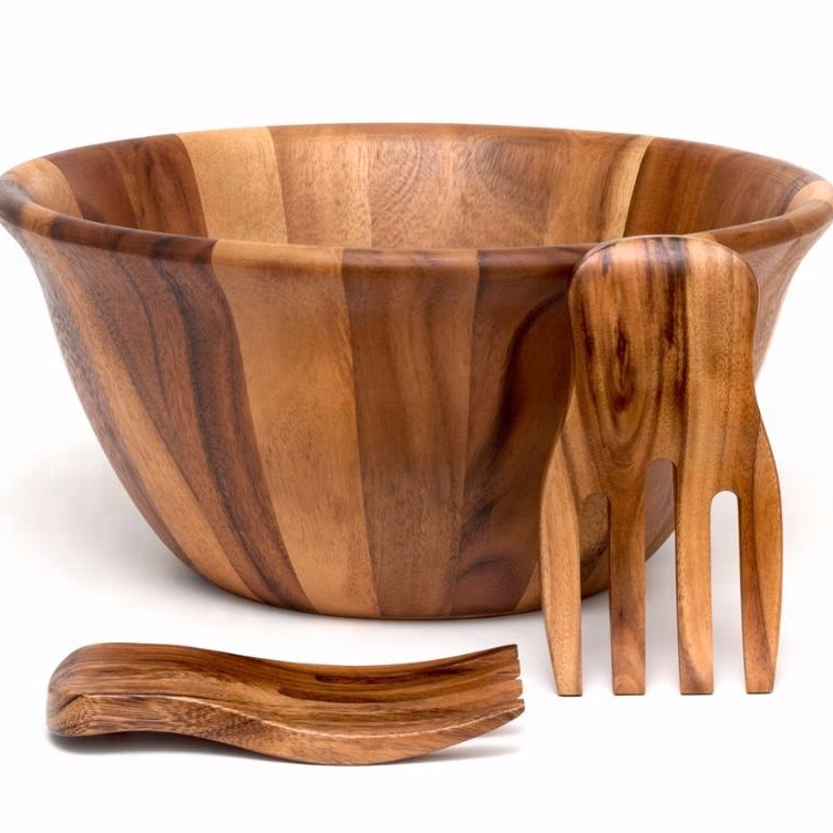 Acacia чутье обод чаши с салат руки, из 3 предметов Se