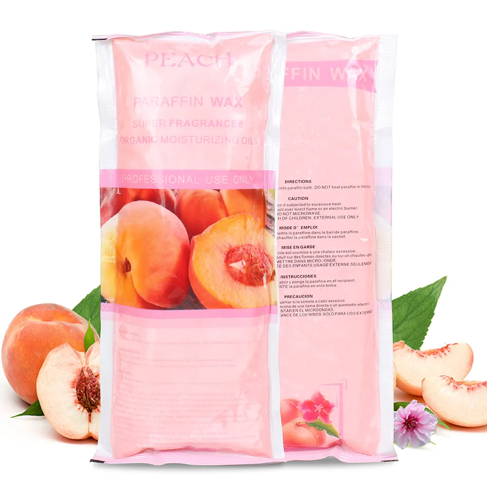 2021 Hot sale Transparent Peach Solid Paraffin Wax Bath For Body Beauty salon Use Paraffin Wax hands and feet