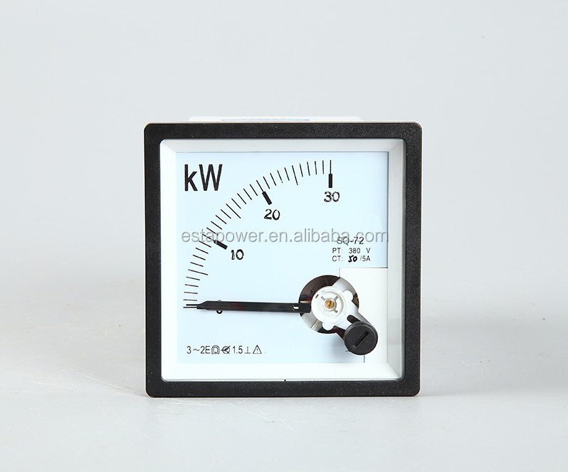 SQ72-W 50 кВт 72*72 указательного типа, трехфазный, с активным питанием, PT380V CT75/5A, ваттметр