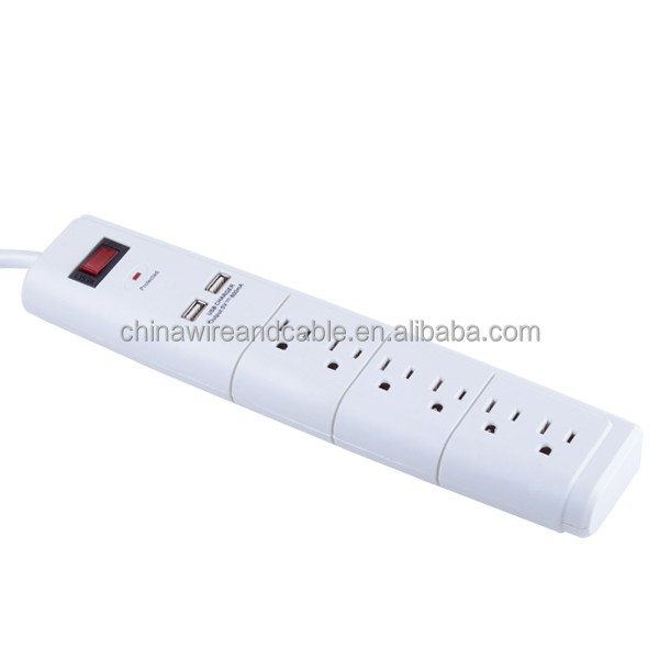 Сетевой фильтр J60046 6-AC с защитой от перенапряжения и 2 USB-портами