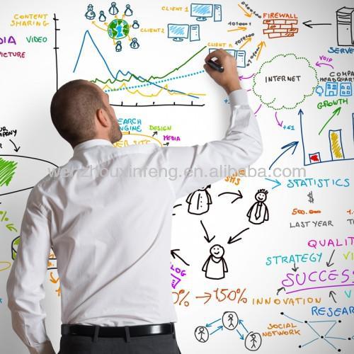 Eco-friendly waterproof peel&stick vinyl decorative whiteboard sticker