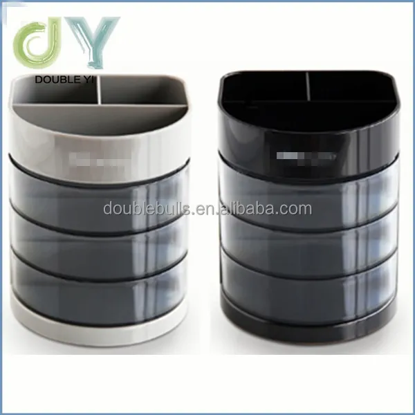Creative multi function plastic pen holder with drawer for office