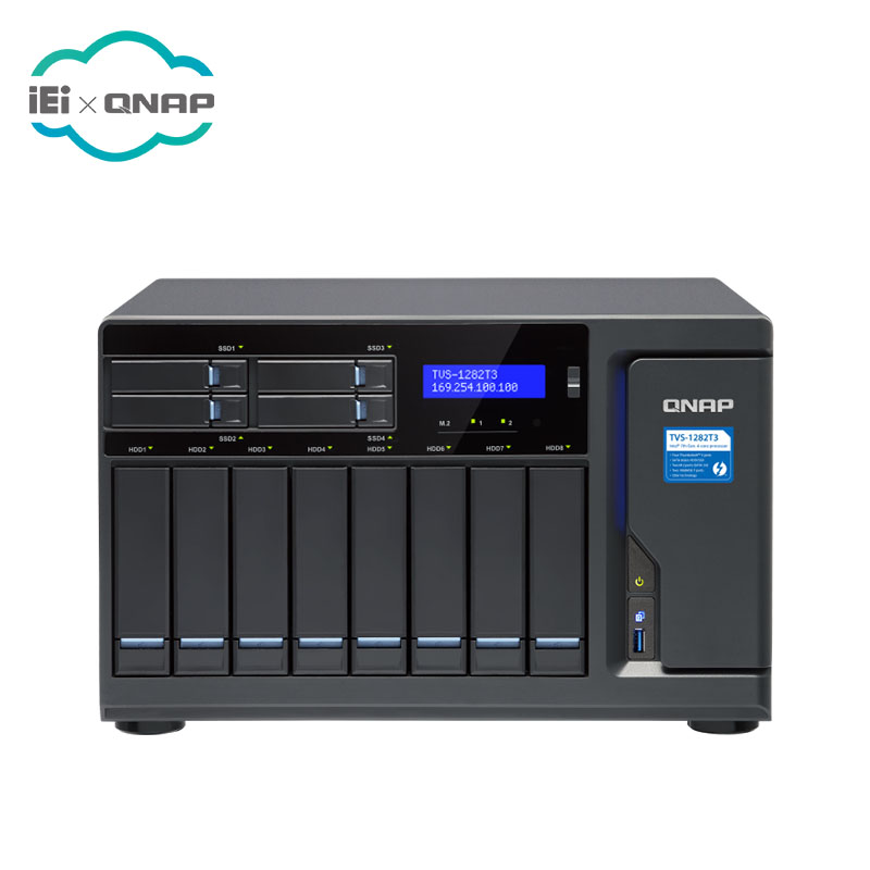 Qnap TVS-1282T3-i5-16G ультра-высокая скорость 12 bay Thunderbolt 3 сетевой сервер хранения nas с Thunderbolt3 порт x 4,16 ГБ оперативной памяти