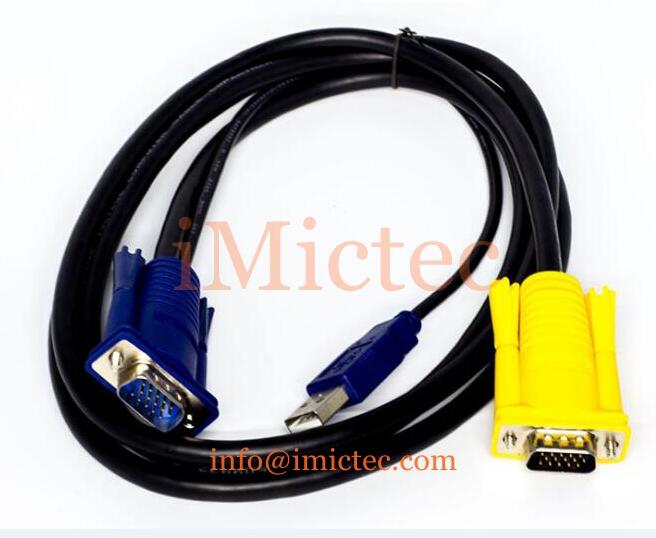 VGA штекер-штекер + USB A штекер KVM-кабель