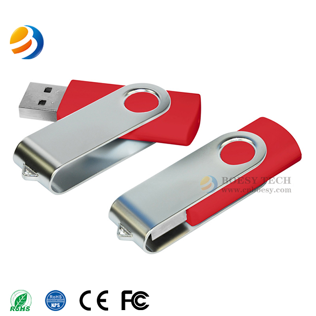 Флэш-накопитель USB U001-Twister с печатью логотипа. Поворотный USB-накопитель для подарочной рекламы.