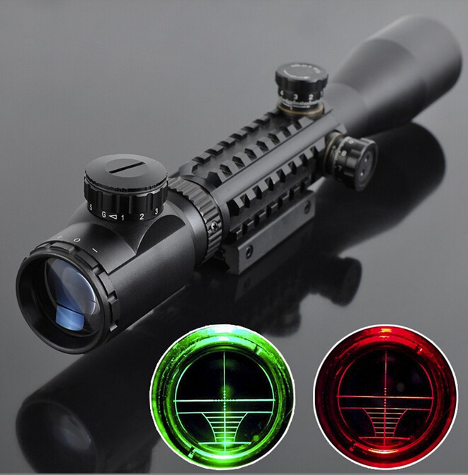CS1-023 тактический 3-9X40 красный зеленый светящаяся оптика снайперский дальномер прицел с креплением для ружья охотничьи аксессуары