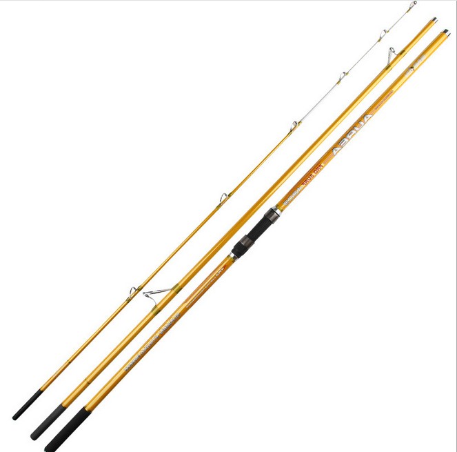 14' graphite surf casting rod 3 section surf rod carbon fishing surf rod
