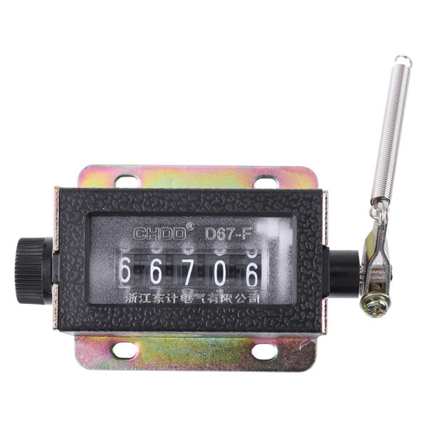 D67-F 5 цифр механический сбрасываемый ручной тянуть ход Tally Counter