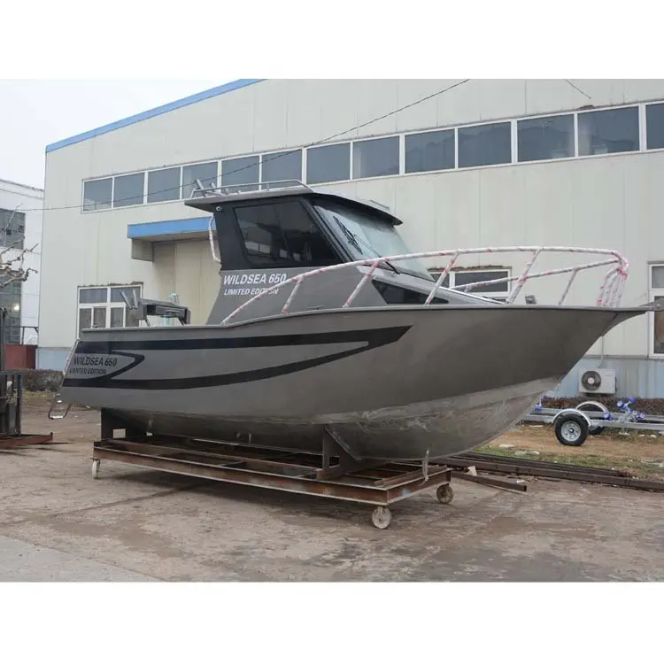 6.6M new design aluminum cuddy cabin plate boat with high quality and cheap price